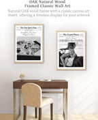 iHery Everything You Can Imagine Is Real Framed Trendy NewsPaper Wall Art - Image 6