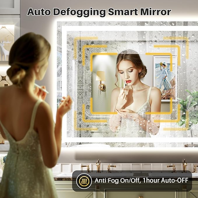 Briivue 48x38 Inch LED Bathroom Mirror - Image 6