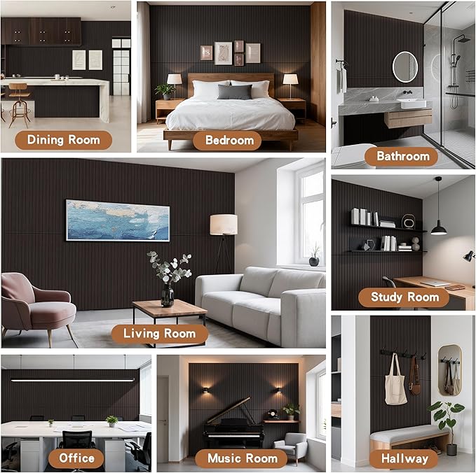 Wood Veneer Acoustic Panels, 4 Pack 47.2”x23.6” Sound Panels, Decorative Large - Image 7