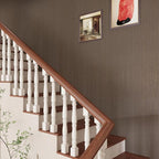 CRE8TIVE Large Size 24"x354" Grasscloth Textured Dark Brown Peel and Stick - Image 2