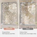 USHOWER Brushed Nickel Bathroom Mirrors 24"x36" 2 Pack, Rounded Corner - Image 3