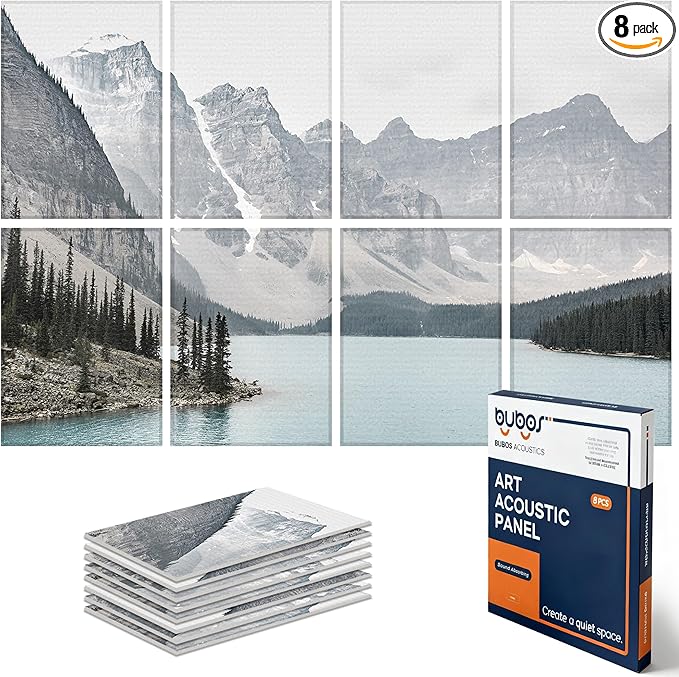 BUBOS 8 Pack Art Acoustic Panels Soundproof Wall Panel, 47.2X31.4 Inches Sound by BUBOS
