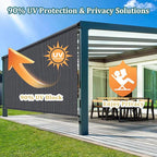 Shade&Beyond Custom Size Outdoor Roller Shades Cordless Patio Roll Up Blinds - Image 2