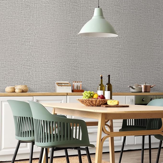 WADILE Grasscloth Peel and Stick Wallpaper 15.7in x 393.7in, Textured Contact - Image 4