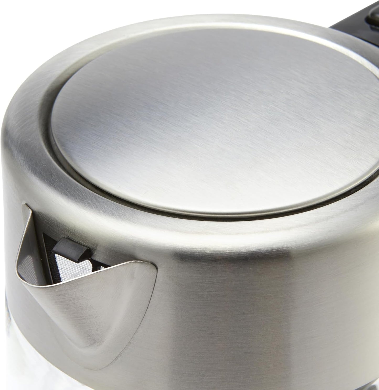 Amazon Basics Electric Kettle with Glass Carafe for Tea and Coffee, BPA-Free, Fast Boiling, Auto Shut-Off, 1.1 Quarts, 1500W, Glass and Steel