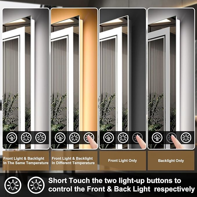 Ratsamee 55x30 Inch LED Bathroom Mirror - Image 4