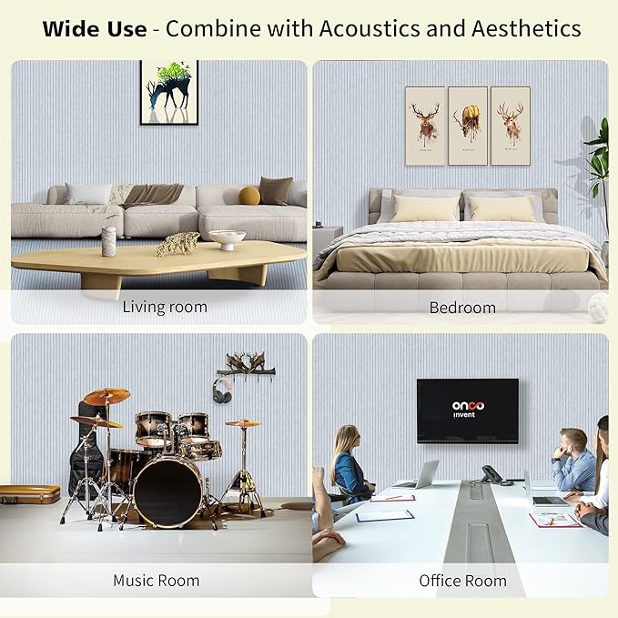Acoustic Panels, 10 Pack Sound Panels, High-Density Large Acoustic Panels - Image 4