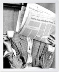 Poster Master Woman Reading Newspaper by PosterMaster