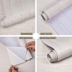 White Wood Contact Paper for Cabinets/Drawers Wood Grain Peel and Stick - Image 7