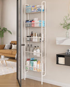 UMDONX Behind The Door Bathroom Shelf Narrow 5-Tier, Space-Saving Slim Storage - Image 7