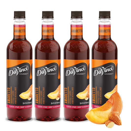DaVinci Gourmet Classic Amaretto Syrup, 25.4 Fluid Ounces (Pack of 4)