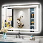 40x28 LED Bathroom Mirror with Lights, Backlit and Front Lit Anti-Fog Lighted by Awandee