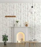 Timeet 197"x16" Floral Wallpaper Peel and Stick Wallpaper White and Pink - Image 8