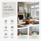 CHICOLOGY Cordless Mini Blinds for Indoor Windows, 39.75" W x 48" H, Light - Image 7