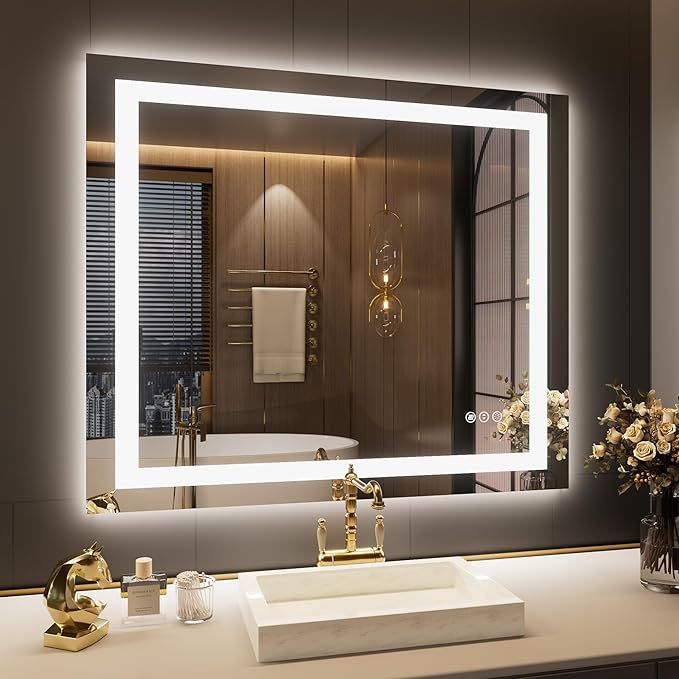 LOAAO 42"x36" LED Bathroom Mirror by LOAAO