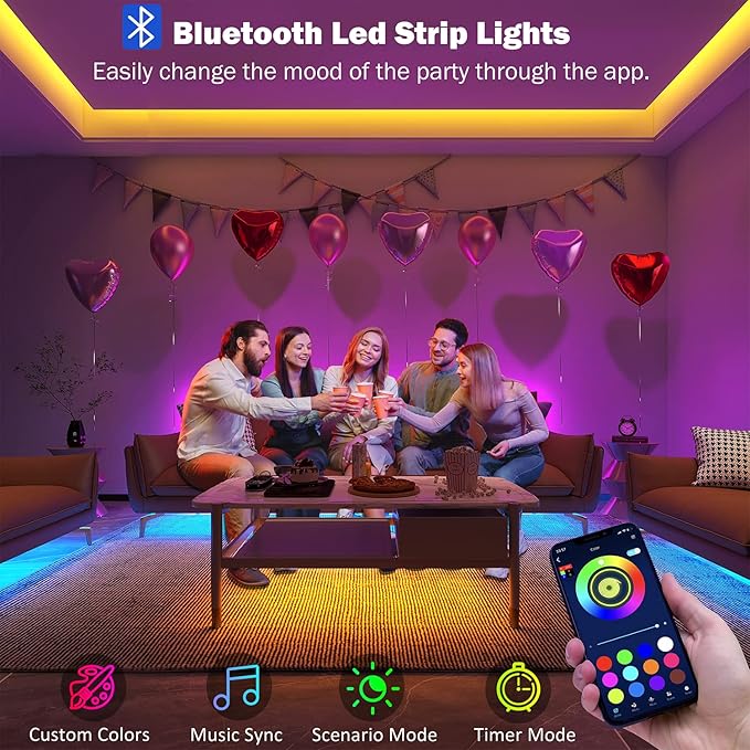 Leeleberd 130 ft Led Lights for Bedroom - Image 2