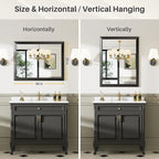 Briivue 20x28 Inch Black Bathroom Mirror - Image 5