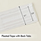 MIULEE Beige White Back Tab Blackout Curtains 72 Inches Long 2 Panels Set - Image 4