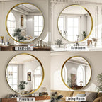 24 inch Round Bathroom Mirror, Living Room, Hanging or Leaning - Image 5