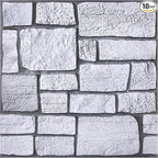 COMSTICKC 3D Faux Stone Wall Panel, Peel and Stick Tiles, Self-Adhesive PVC by COMSTICKCDECOR