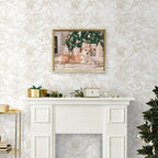 Ismoon Large Floral Peel and Stick Wallpaper Boho Beige Contact Paper - Image 2
