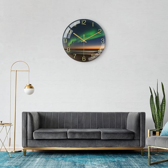 VIKMARI 10 Inch Modern Wall Clock, Aesthetic Black and Gold Decor Accessories - Image 8