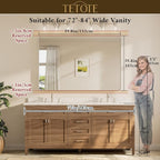TETOTE 60 x 40 Inch Brushed Nickel Mirror - Image 8