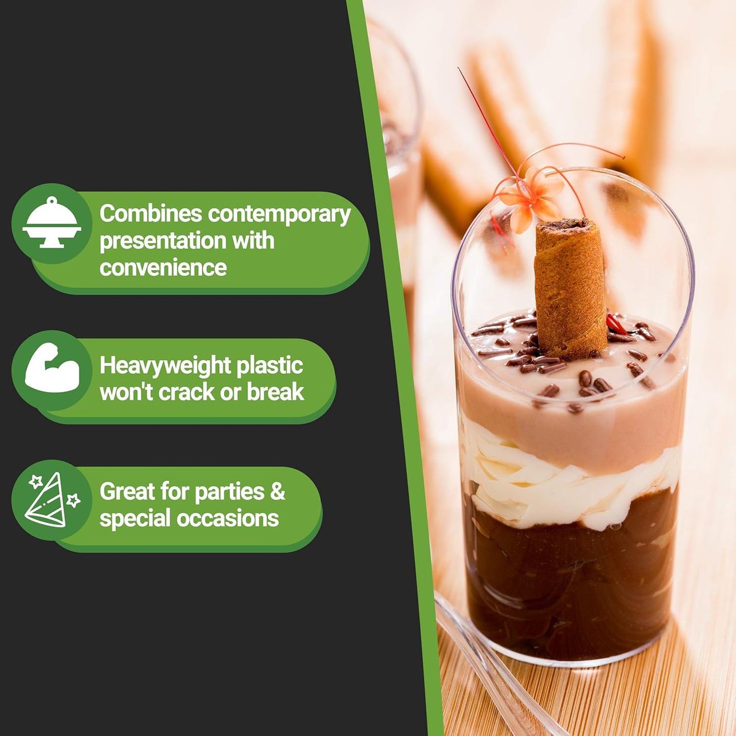 Restaurantware 3 Ounce Shot Glasses 100 Round Incline Cups - With Clear Finish Disposable Plastic Shot Glasses For Serving Samples At Wedding Banquets And Catered Events