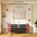 Keonjinn Gold Bathroom Mirror 40" x 30", Tempered Glass - Image 5