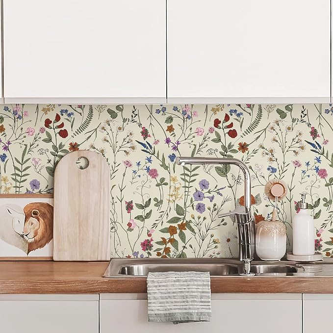 JiffDiff Floral Wallpaper Peel and Stick - Image 4