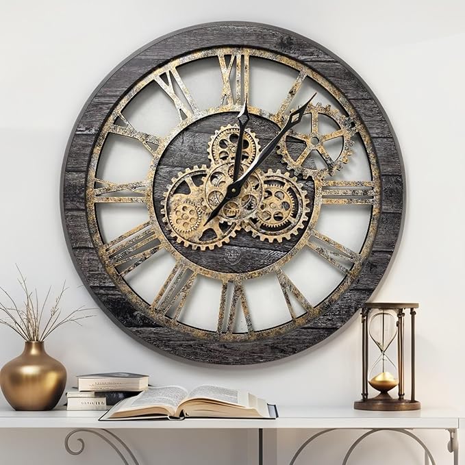 ImprovingLife The Gears Clock The Original Real Moving Gear Wall Clock Vintage - Image 4