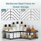 Veken Corner Shower Caddy 4-Pack, Advanced Rustproof Design, No Drilling - Image 5