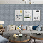 3D Wall Panels Peel and Stick 11PCS Gray Foam Brick Wallpaper - Image 2