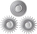 BONNYCO Wall Mirrors Pack of 3 Round Silver Mirrors by BONNYCO