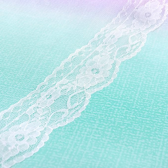 XiDi Curtains for Bedroom Decor, Rainbow Pink Purple Green 34/79/1 - Image 6