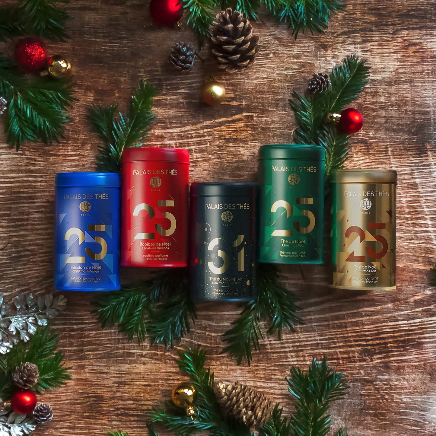 Palais des Thés - N°25 Green Tea - Holiday Blend with Citrus, Rose, Almond, and Spices - 3.5oz Loose Leaf Metal Gift Tin, Serves 20-25 Cups