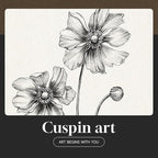 Framed Black and White Floral Wall Art - Image 5