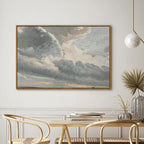 InSimSea Framed Canvas Wall Art, Landscape Wall Art, Study of Clouds Painting - Image 3