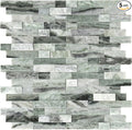SUNWINGS 5-Sheet Peel and Stick Mosaic Natural 3D Stone Self Adhesive Marble by Sunwings