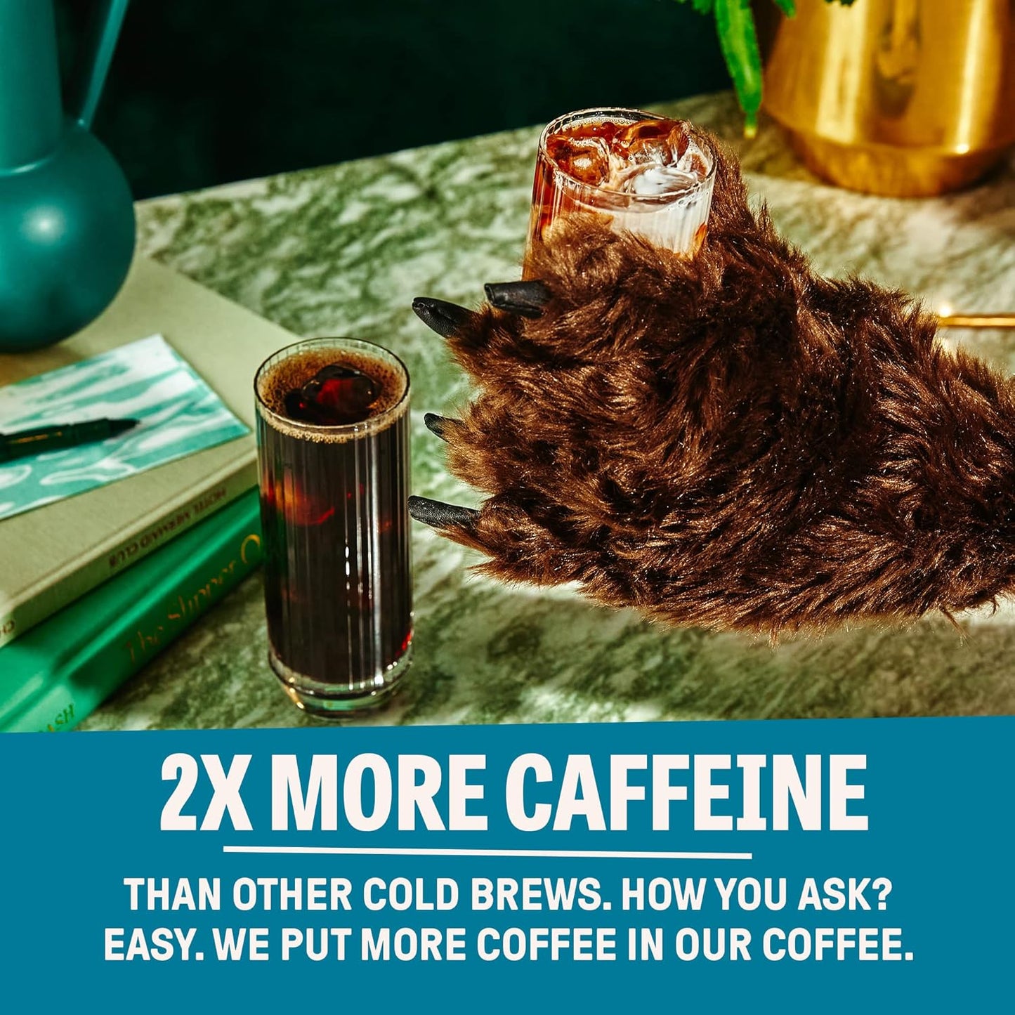 Wandering Bear Organic Vanilla Cold Brew Coffee, 32 fl oz, 6 pack - Extra Strong, Bold, Smooth, Unsweetened, Shelf-Stable, Ready to Drink, Gluten Free, & Vegan, Iced Cold Brewed Coffee Drinks