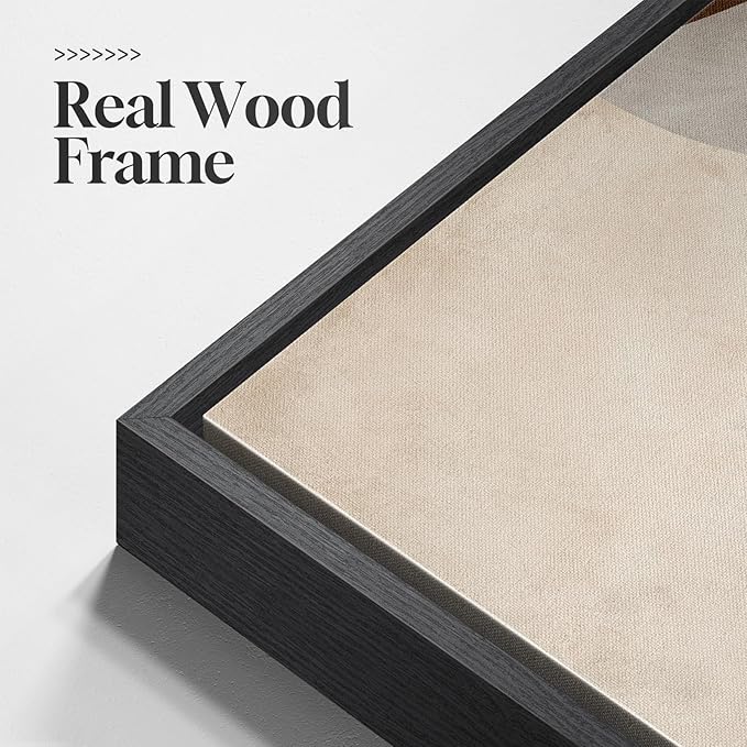 Large Framed Neutral Abstract Minimalist Wall Art Set of 2, Modern Canvas - Image 5