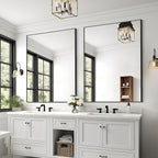 KOCUUY Black Mirror, HD Tempered Glass, Anti-Rust Frame, Modern Design - Image 7