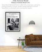 iHery Premium 12x16in Natural Black OAK Wood Trendy Every Hour is Happy Hour - Image 2