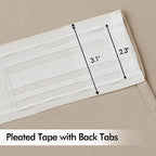 MIULEE Taupe Back Tab Blackout Curtains 120 Inch Long 2 Panels Set - Image 4