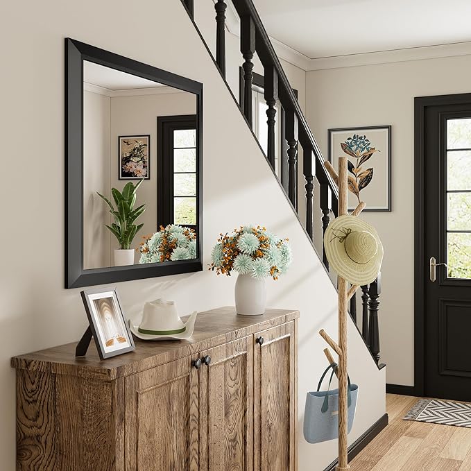 Briivue 20x28 Inch Black Bathroom Mirror - Image 9