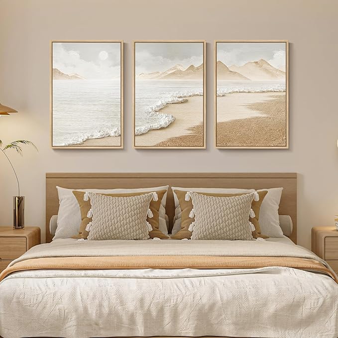 Framed Boho Beach Coastal Wall Art - Image 7
