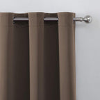 LEMOMO Chocolate Brown Thermal Blackout Curtains/52 x 72 Inch/Set of 2 Panels - Image 6