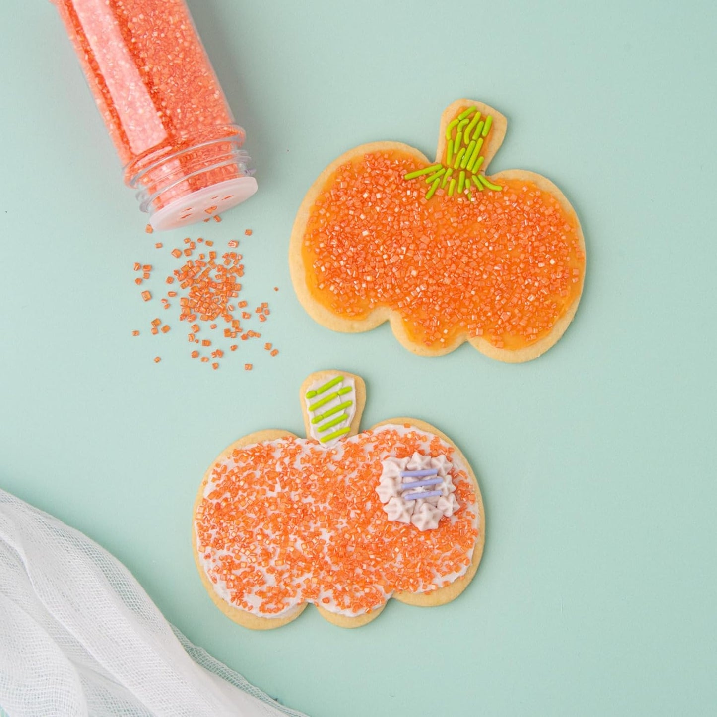 Sweets Indeed Halloween Sprinkles 4-Pack – 10.90 oz Jar Set | Candy Eyeball Mix, Bat & Pumpkin Quin Mix, Orange Sanding Sugar & Black/White/Orange Nonpareils | Cupcake & Cookie Decorations