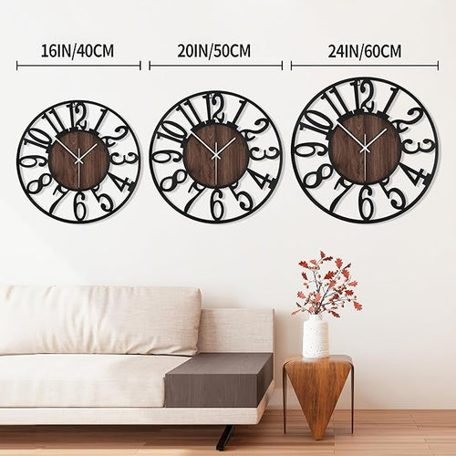 1st owned Wall Clock for Living Room -16" Silent Non Ticking, Battery Operated - Image 2