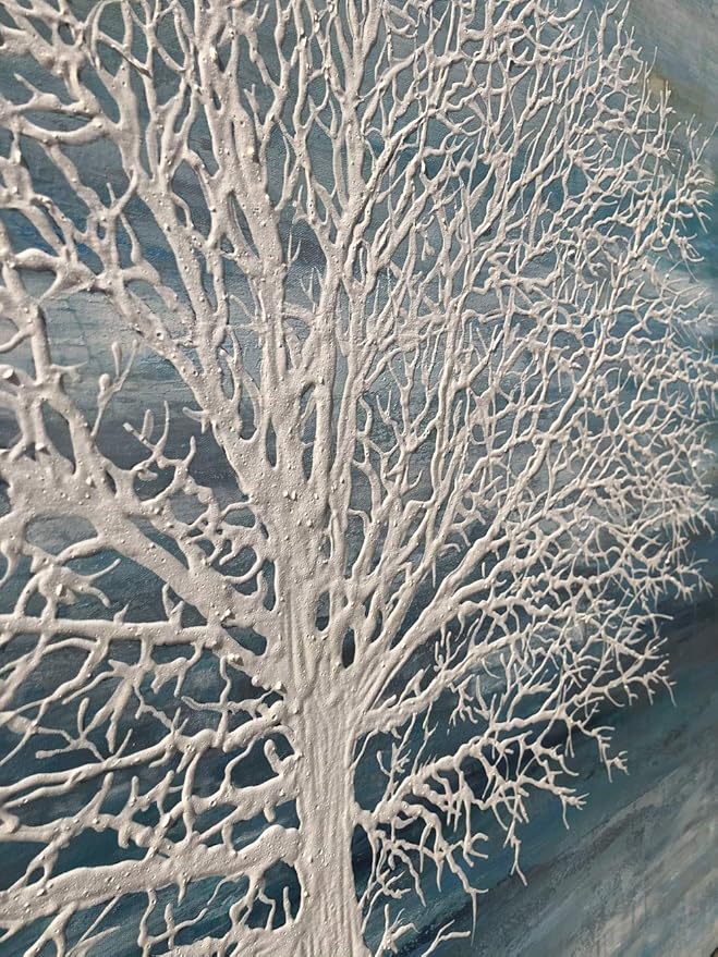 Yihui Arts Abstract Landscape Canvas Art Hand Painted 3D Tree Paintings - Image 3